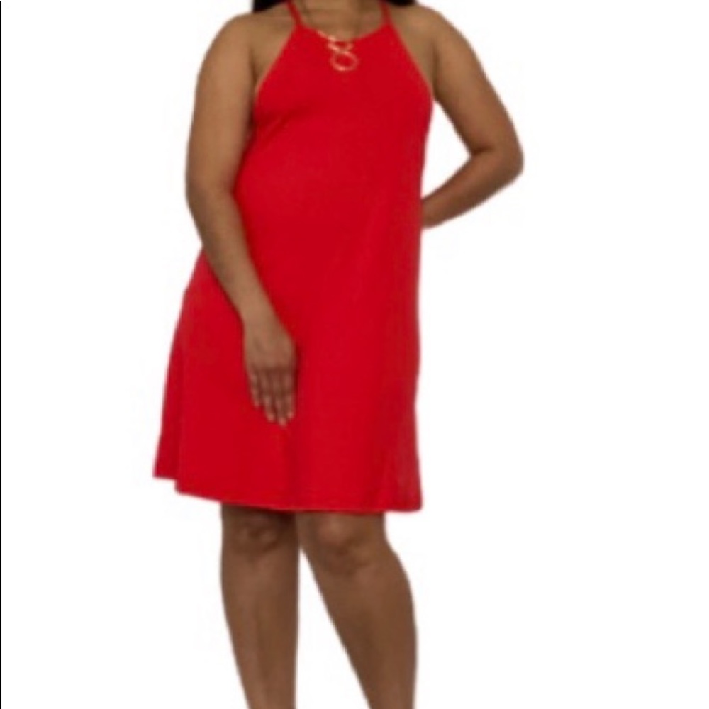 Red Halter Neck Dress
